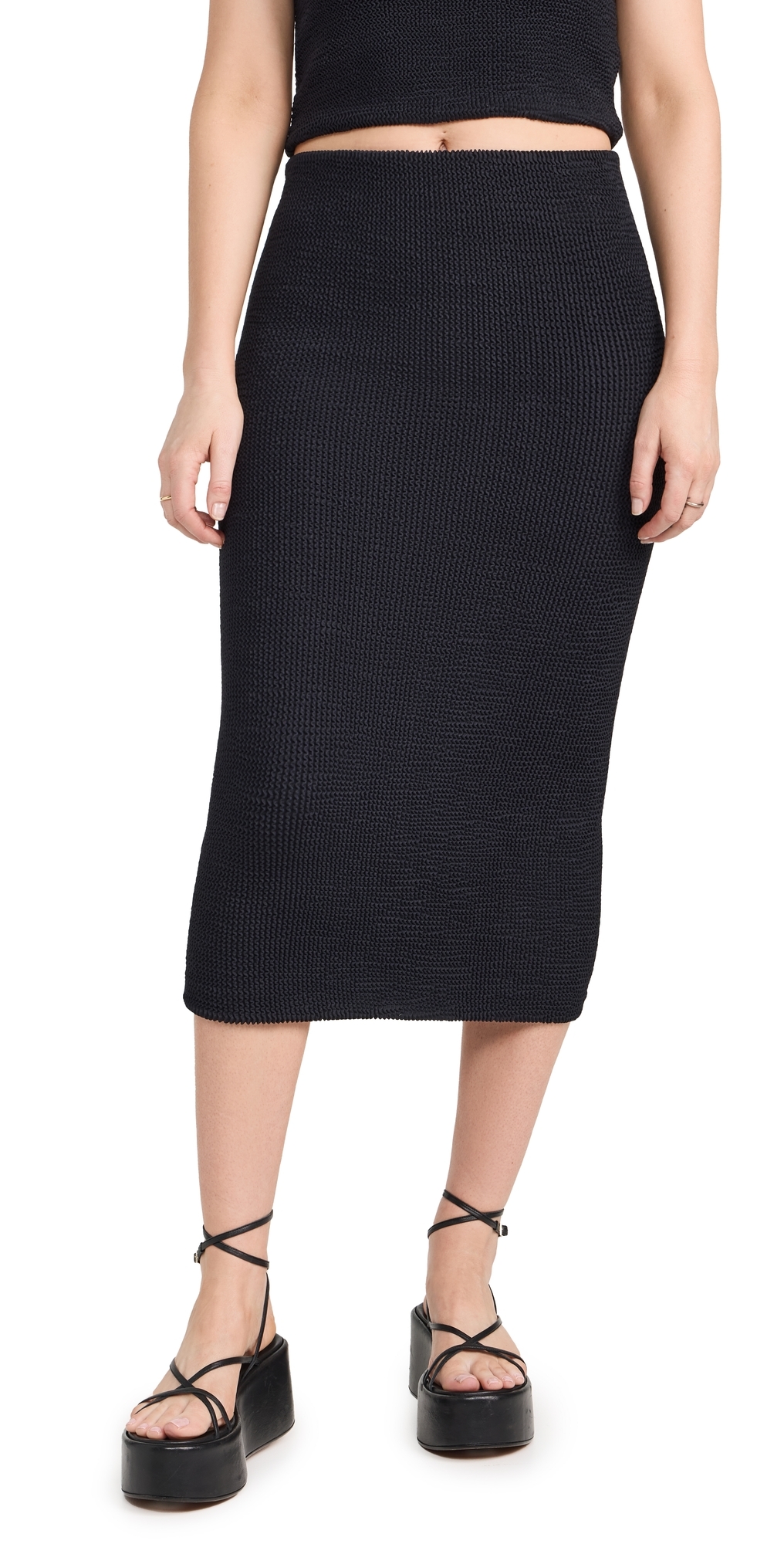 Z Supply Aveen Midi Skirt Black