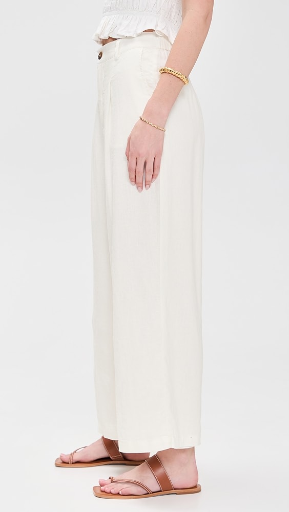 ~90's Japan製 2Tuck White Linen Slacks 90's Japan製 2Tuck White Linen Slacks 90's Japan製 2Tuck