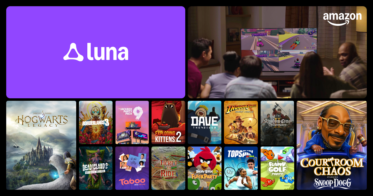 New Amazon Luna Re-Launch Free with Amazon Prime - Hogwarts Legacy, Indiana Jones and the Great Circle and More!