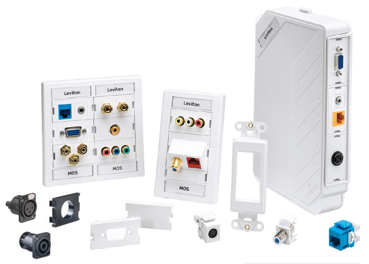 Leviton 41290HDW 1 Unit High Multimedia Outlet System HDMI Feedthrough