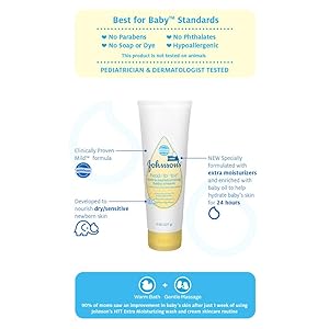 JOHNSON'S HEAD-TO-TOE Extra Moisturizing Baby Cream Features