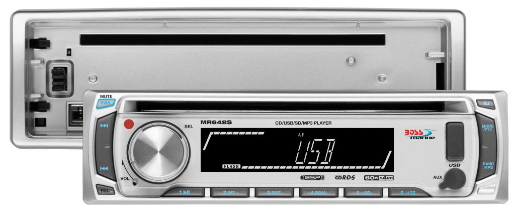 Amazon.com: BOSS Audio Systems MR648S Marine Single-DIN CD ... wiring diagram for boss marine radio 