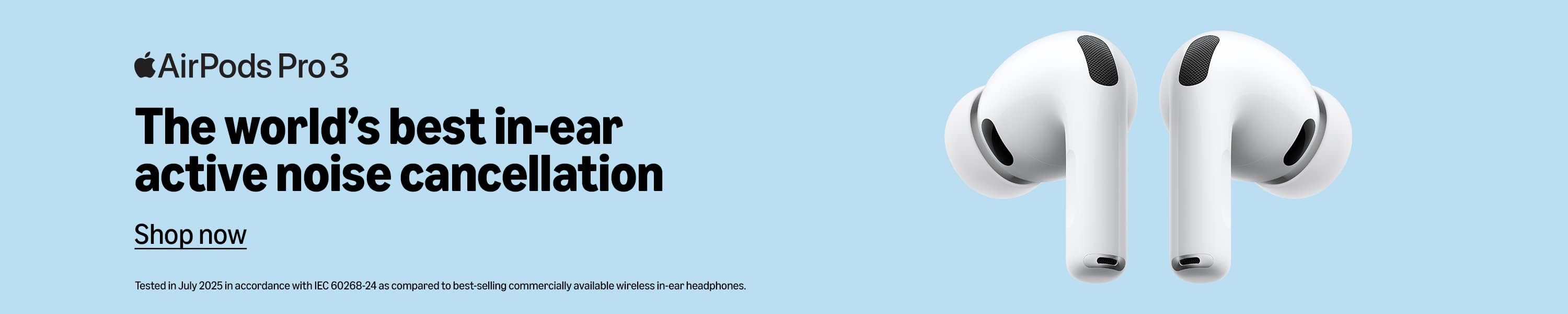 World's best in-ear active noise cancellation.