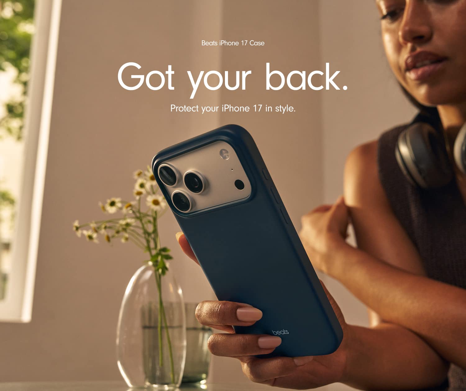 Beats iPhone Air Case with MagSafe & Camera Control, Matte Finish, Microfiber Lining – Bedrock Blue