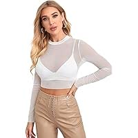 Amazon.com: Sheer Long Sleeve Top