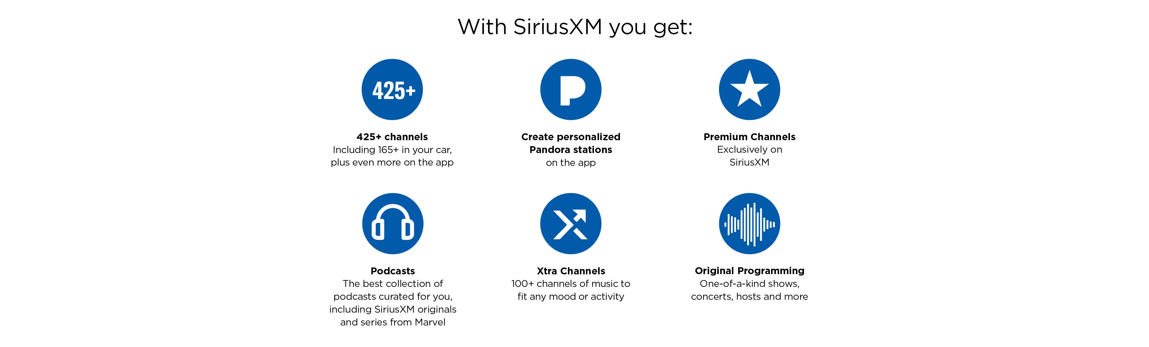 With Sirius XM you get...