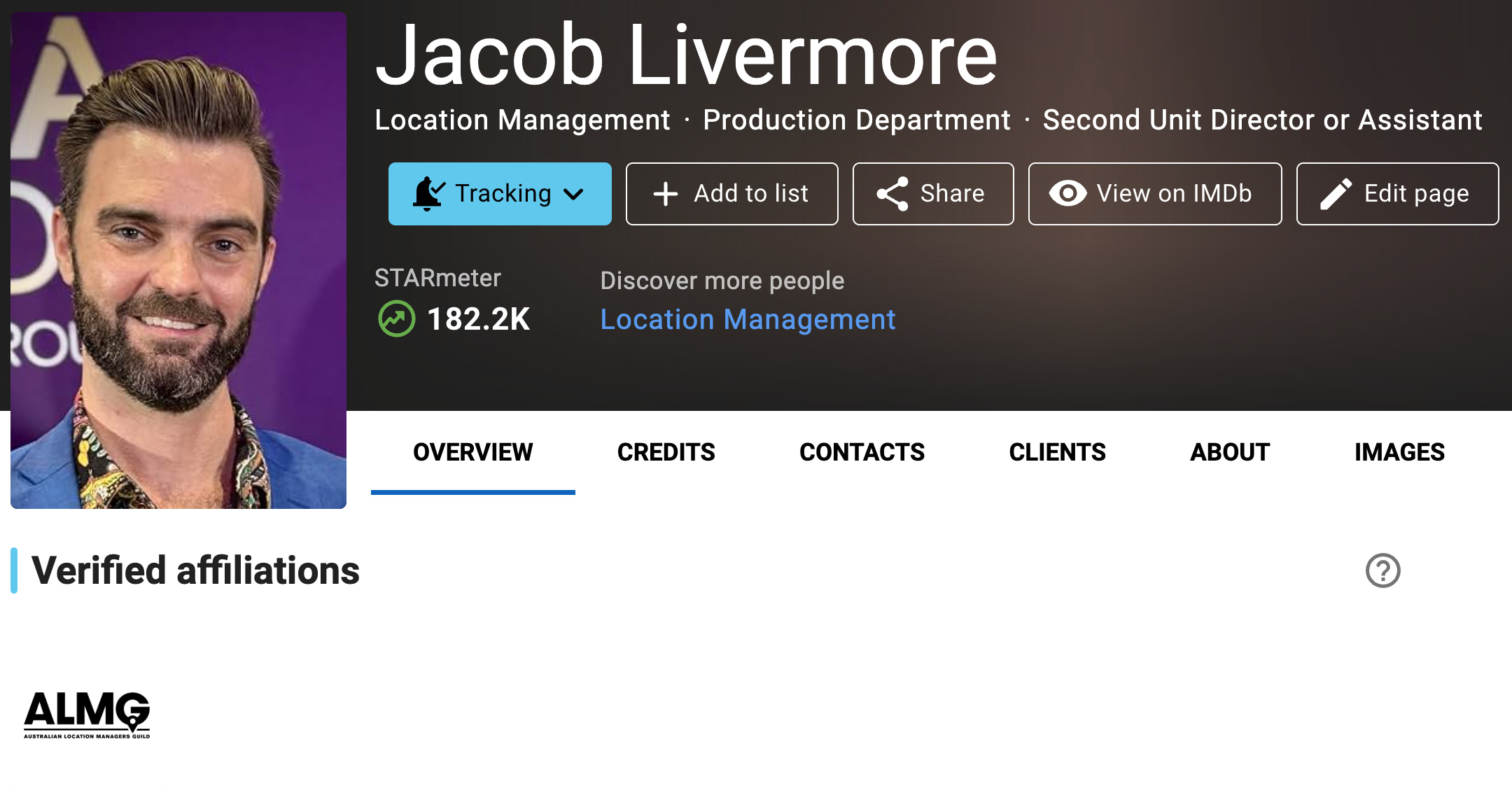 ALMG badge on a member page