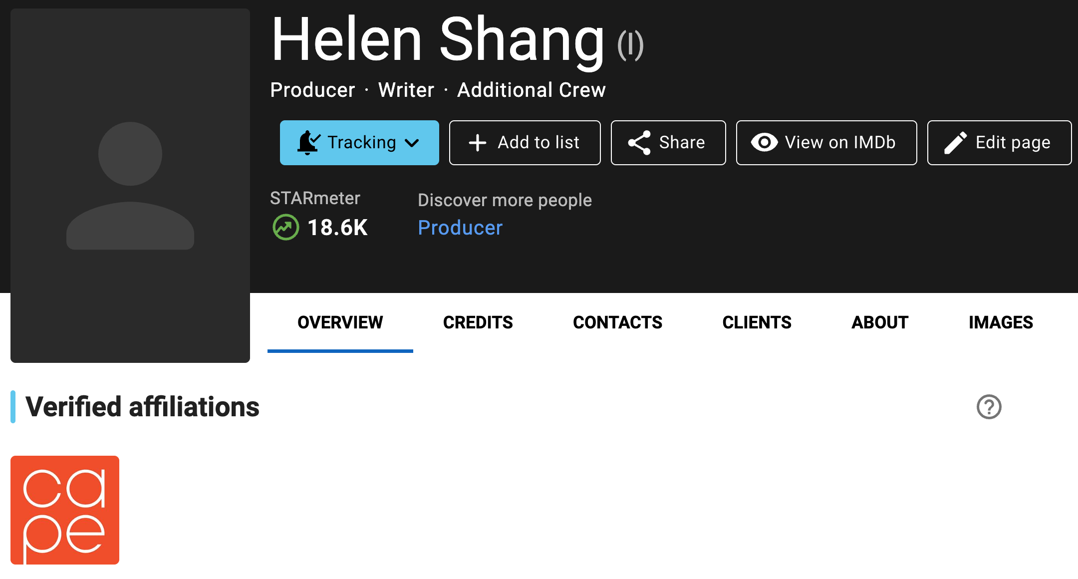 CAPE badge on a member page