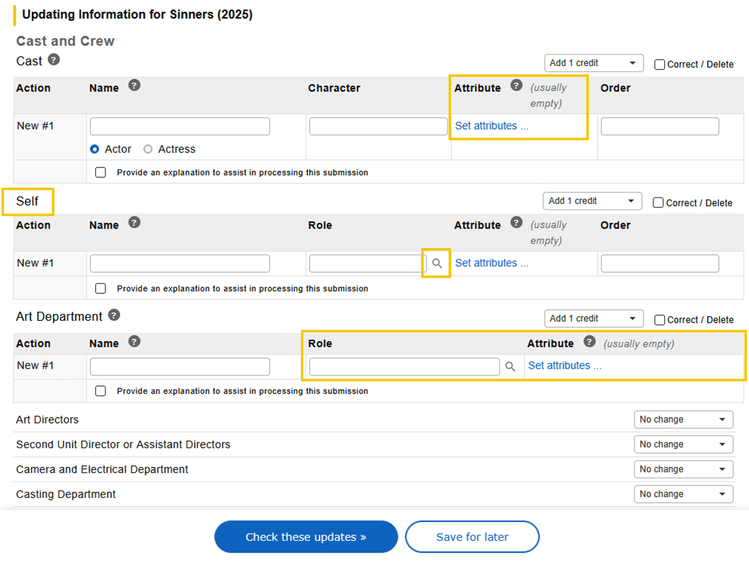 New Contribution Interface Updates