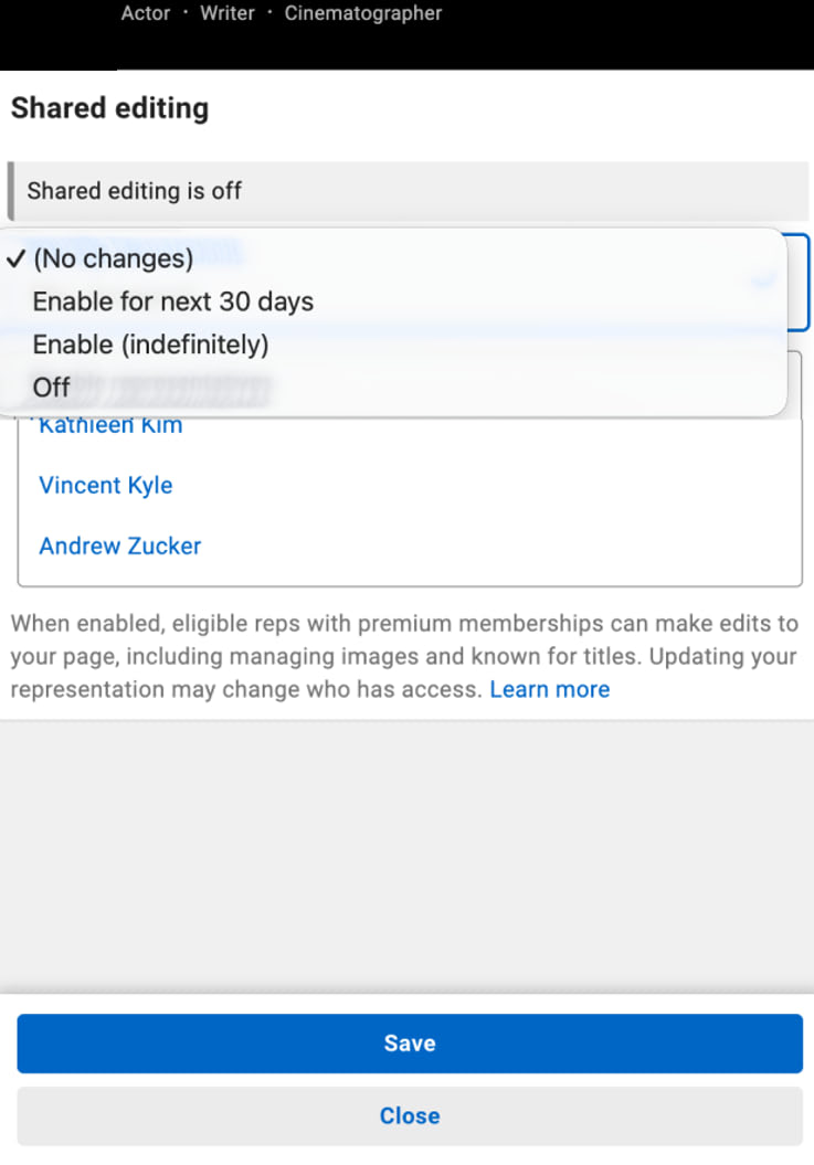 Shared Editing Panel Toggle Off
