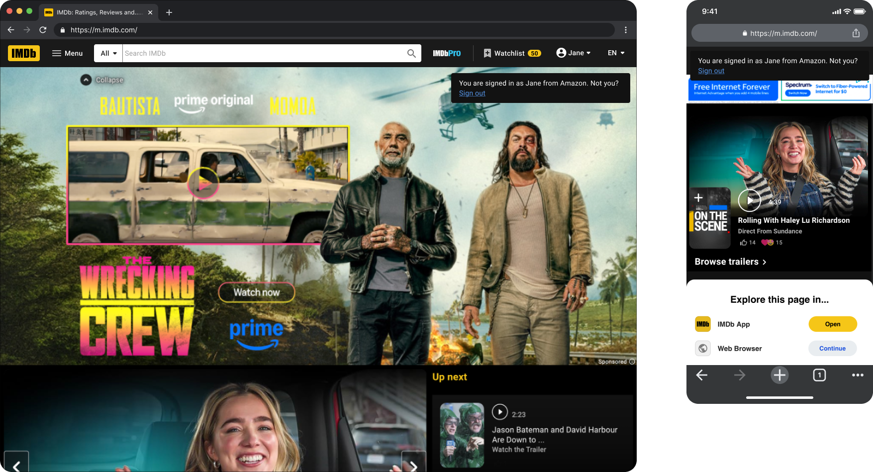single sign on prompt with sign out option