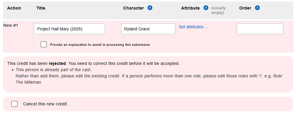 Already part of cast error