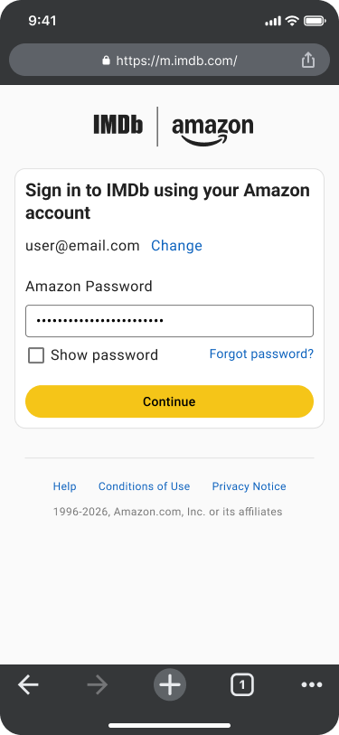Confirm Amazon password