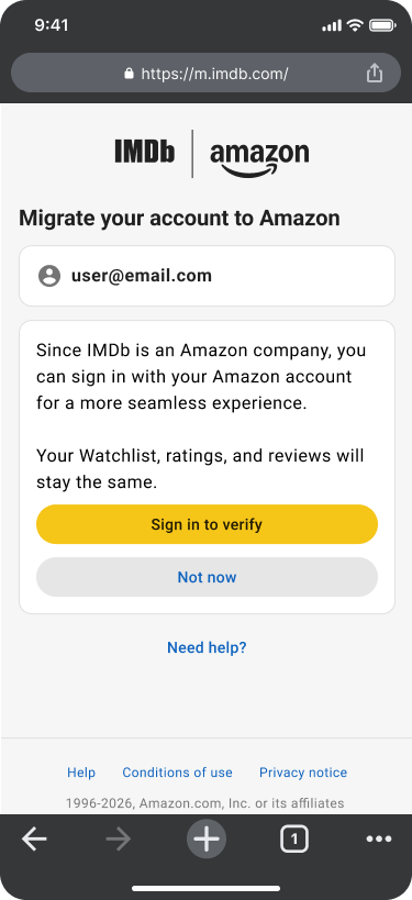 Sign in to Amazon to verify