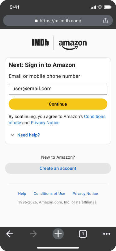 Sign in to Amazon