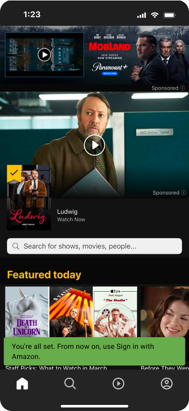 iOS: Confirmed migration screen on IMDb