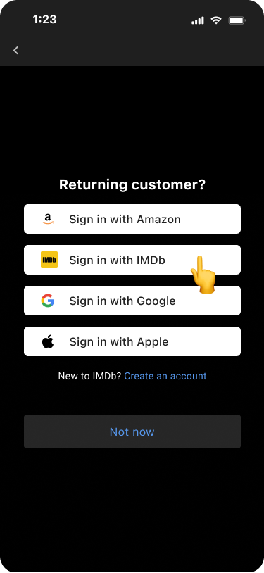 iOS: Sign in with IMDb