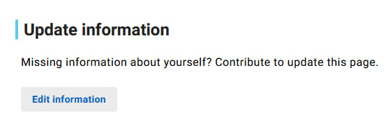 Update information button on IMDbPro name page