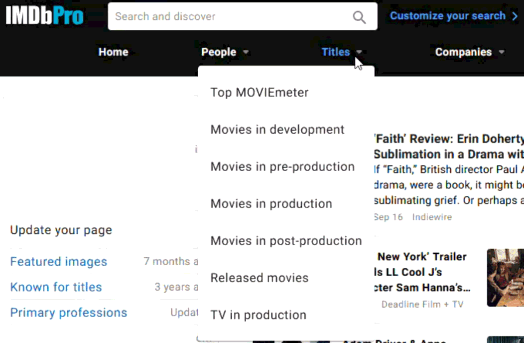 Example of accessing Discover Title