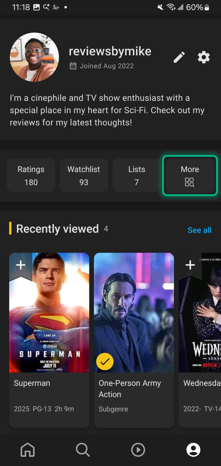 where to find your watch history page on Android