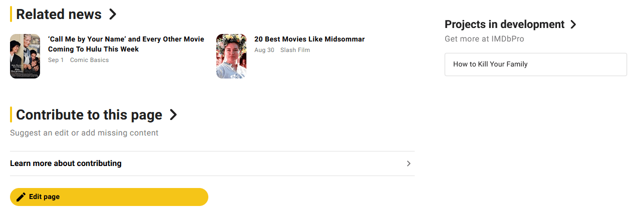 IMDb.com news section
