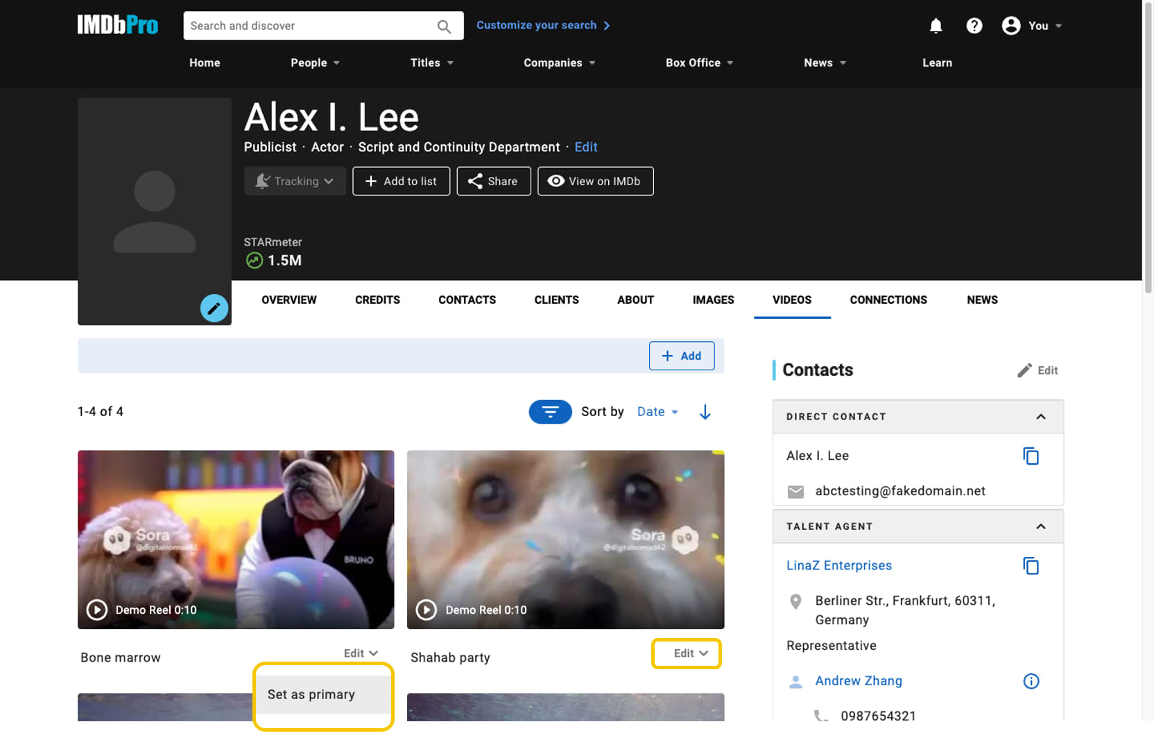 Set As Primary Video on Web