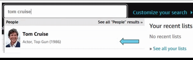 IMDbPro predictive search