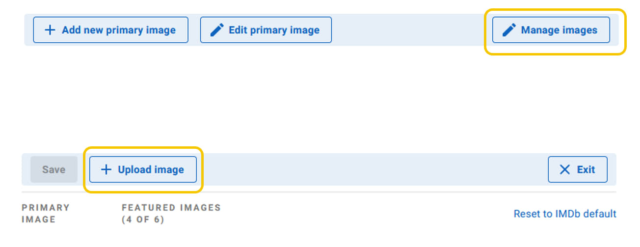 add images to IMDbPro page