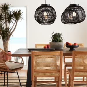 Rattan & woven lighting
