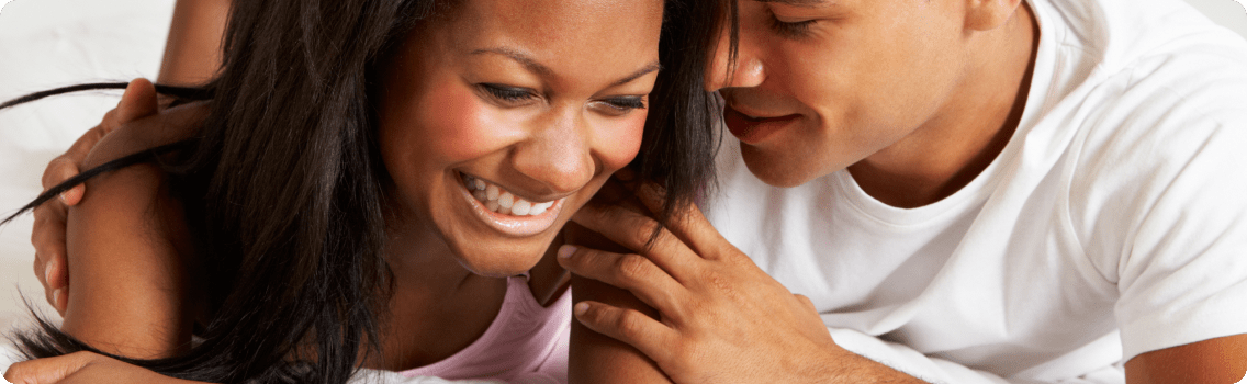 Couple in bed in a moment without ED symptoms