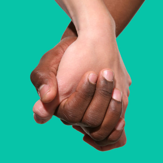 Amazon One Medical Erectile Dysfunction (ED) Treatment Hands of different skin tones clasp romantically