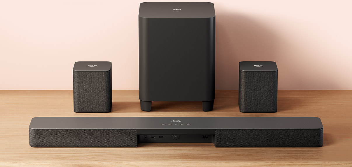 Fire TV Soundbar Plus with subwoofer and surround sound