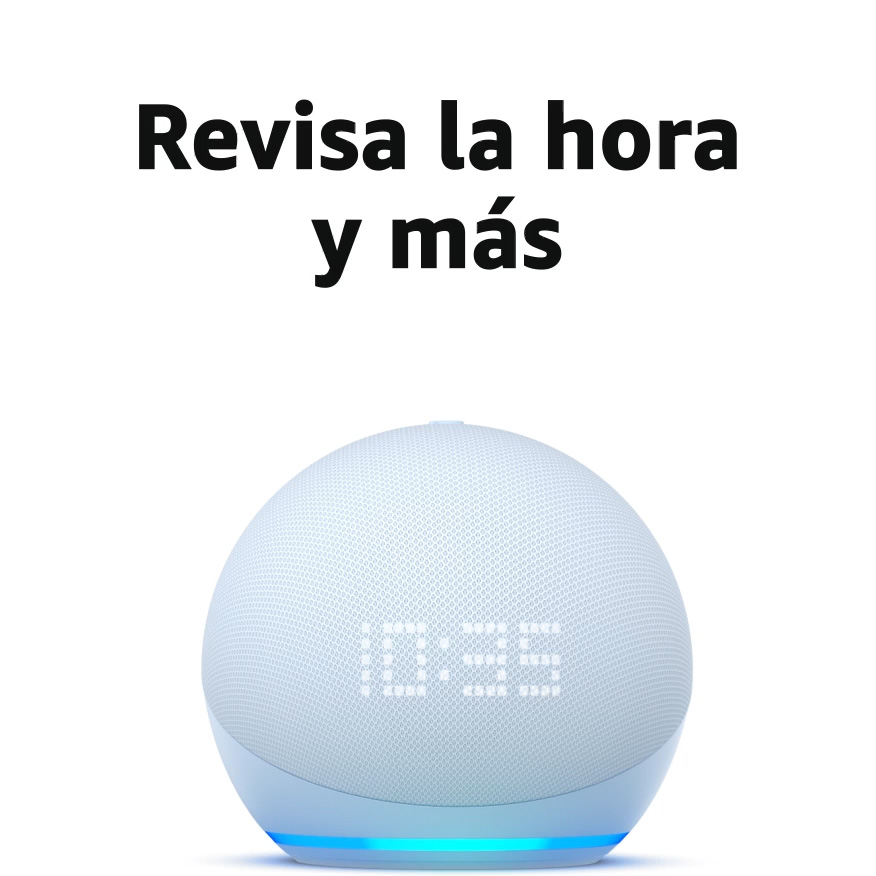  Echo Dot (4ta Generación), Parlante inteligente con reloj y  Alexa