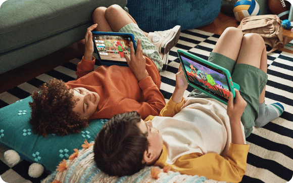 Photo of kids playing on Amazon Devices