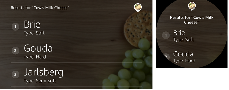 List Template 1 (vertical list)