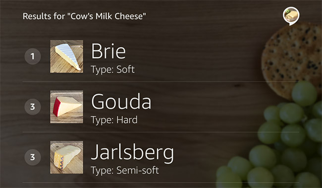 Listenvorlage 1 mit Vorschaubildern und erstem und zweitem Textfeld
