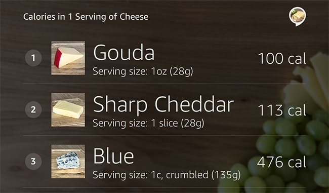 Listenvorlage 1 mit Vorschaubildern und erstem, zweitem und drittem Textfeld