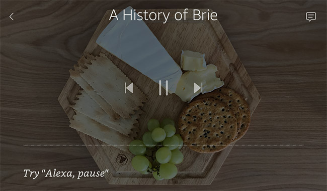 Video-App mit Überschrift und Hinweis