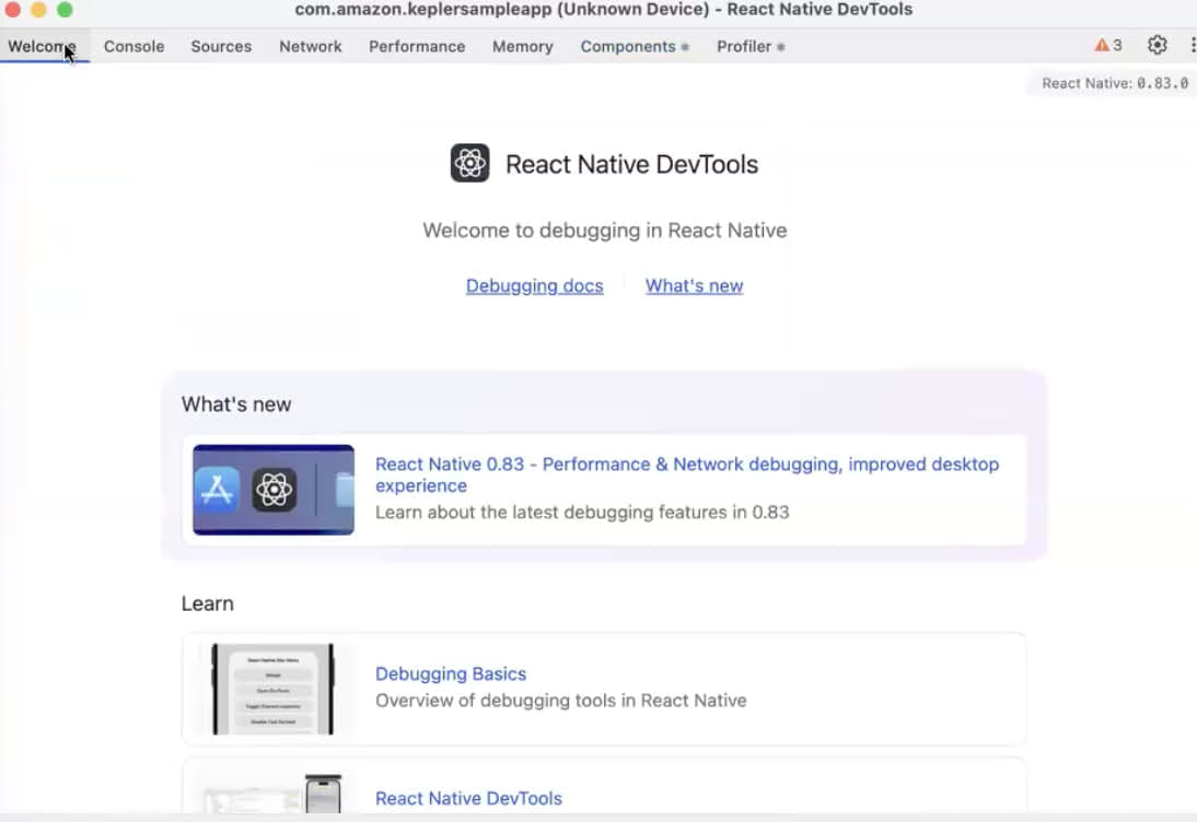 Screenshot that shows the React DevTools Components Panel.