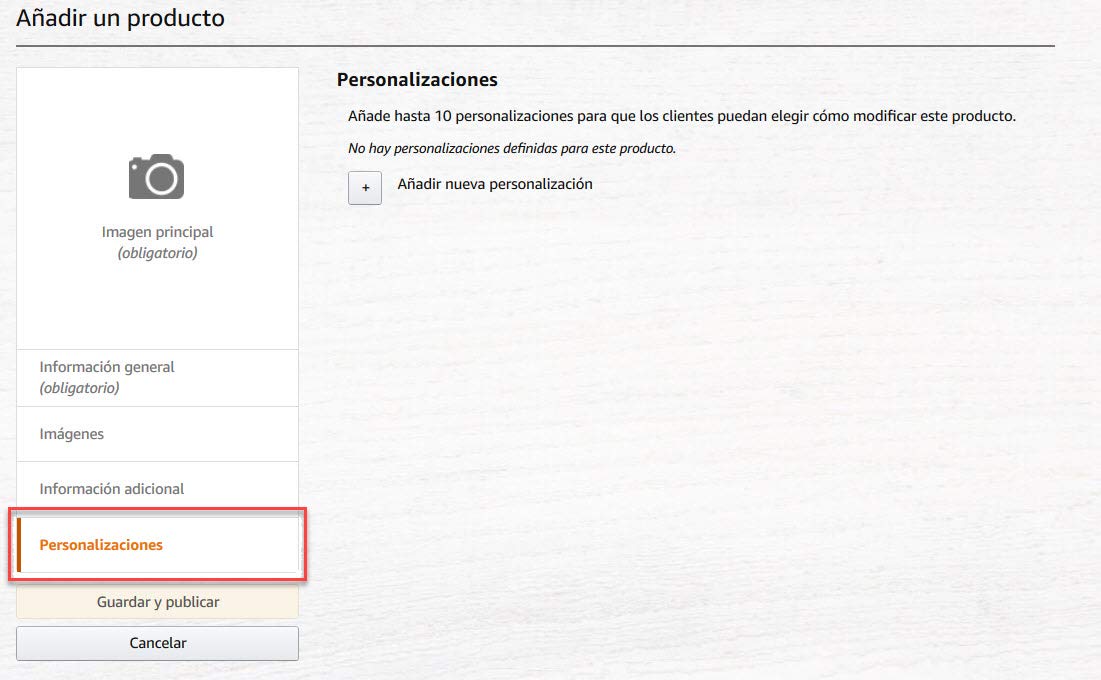 amazon subir productos