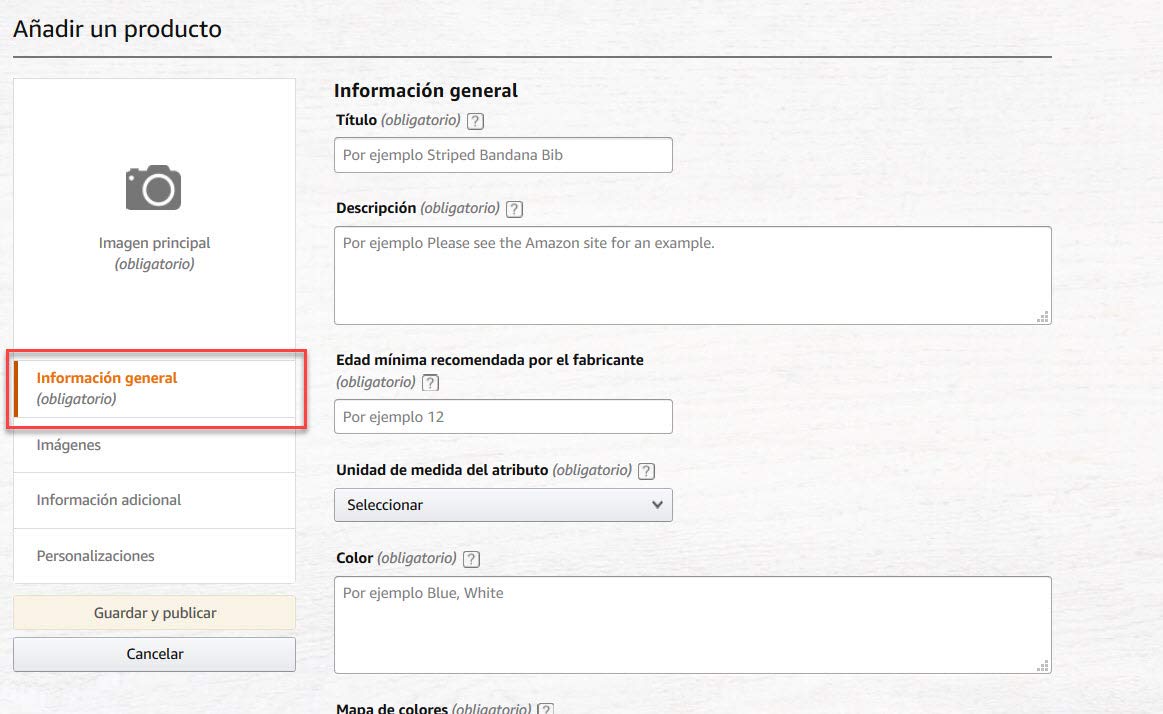 amazon subir productos