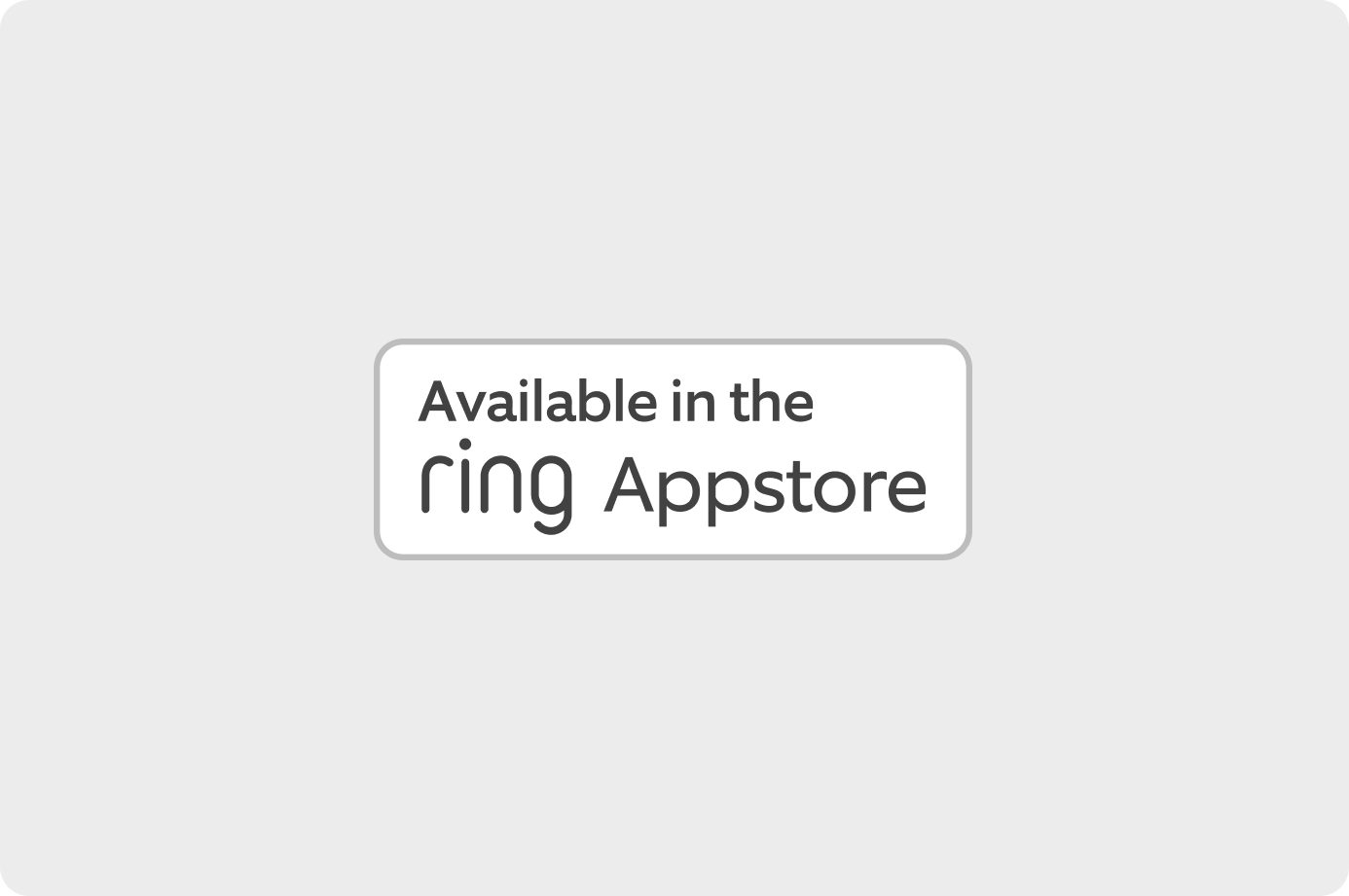 The Ring Appstore badge on a plain background, at its supplied proportions.