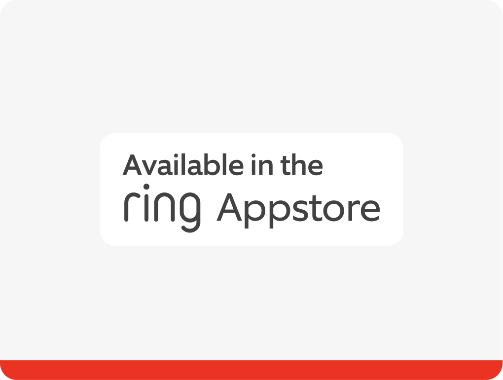 The Ring Appstore badge with its outline removed, leaving no border.