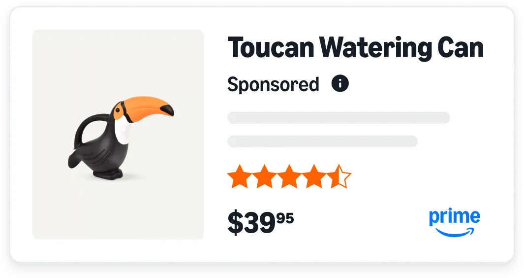 Lo-fi image of a watering can for sale on Amazon