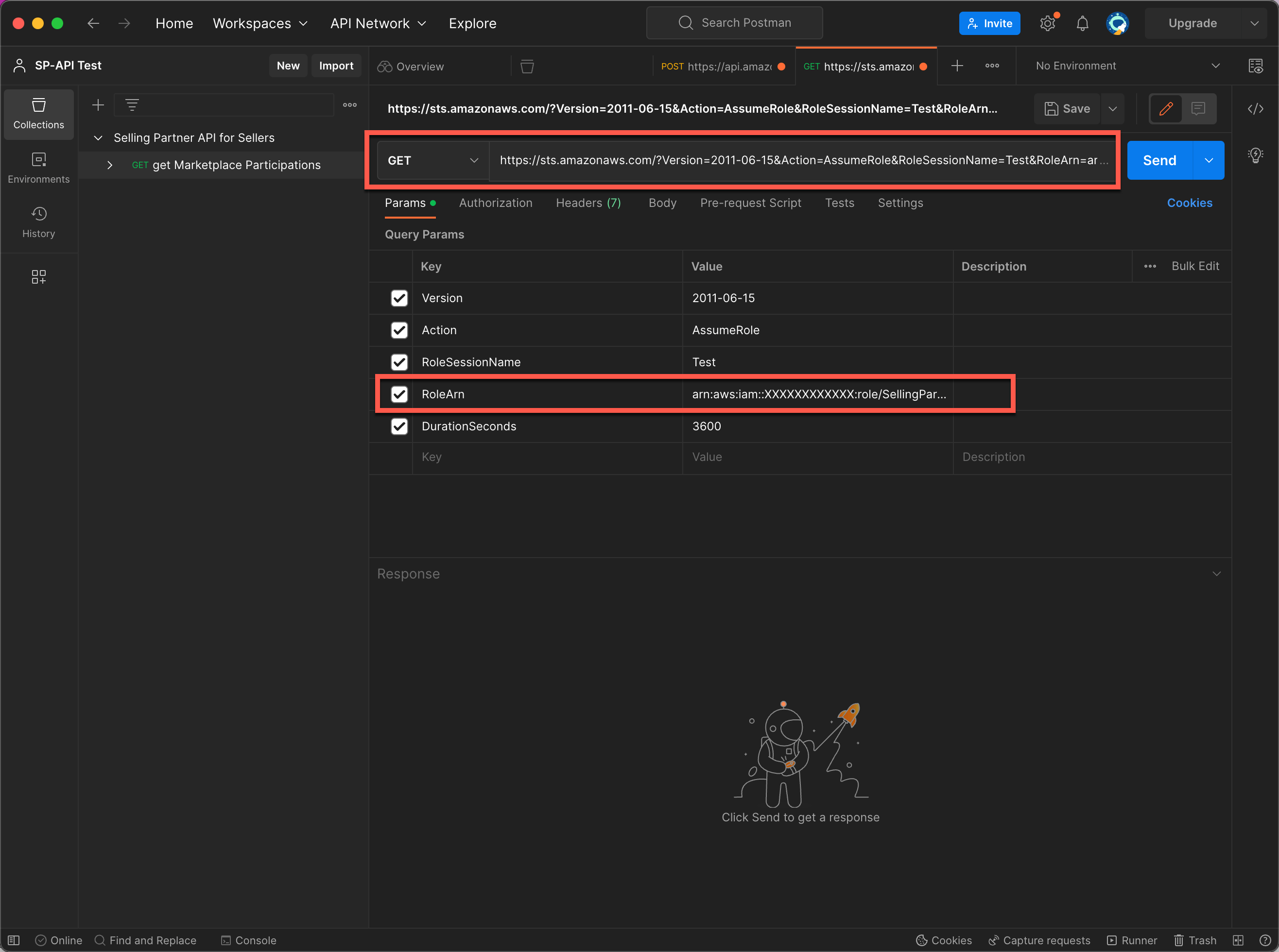 Using Postman for Selling Partner API models