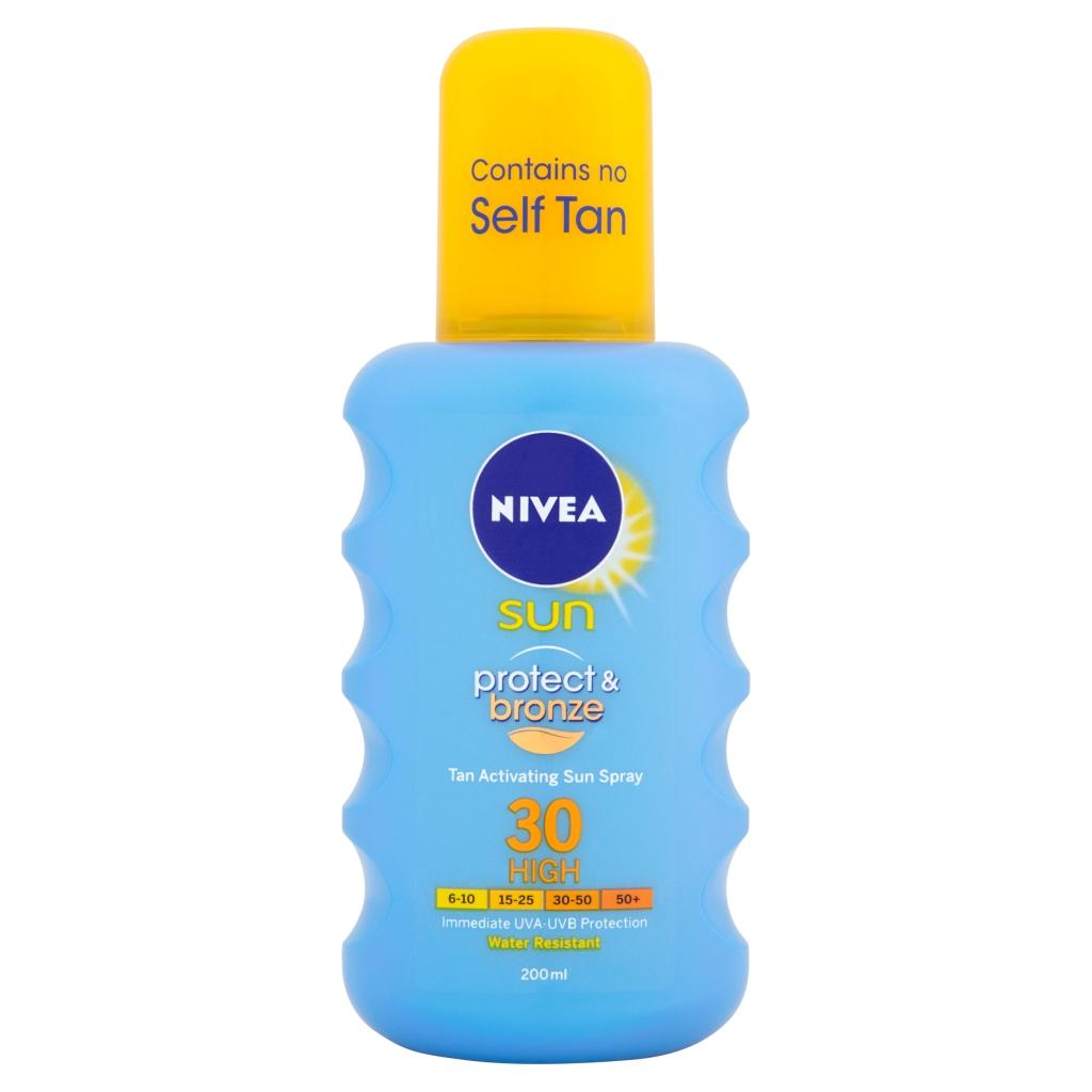 Nivea Sun Protect and Bronze Tan Activating Sun Spray High SPF 30 200