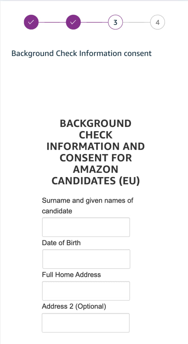 Background check screenshot