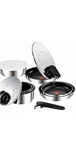 Tefal INGENIO PREFERENCE Lot de 2 Poêles Antiadhésif + Poignée Amovible Induction, Fabriqué en France, Inox | Meilleures E6d23fc9 A00b 4599 Abaa 530540c15a93.jpg. CB485927311 SR150,300