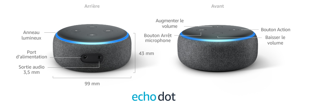 Alexa Ne Se Connecte Pas Au Wifi Echo Dot-Enceinte Connectée Intelligente Sans Fil Bluetooth Haut