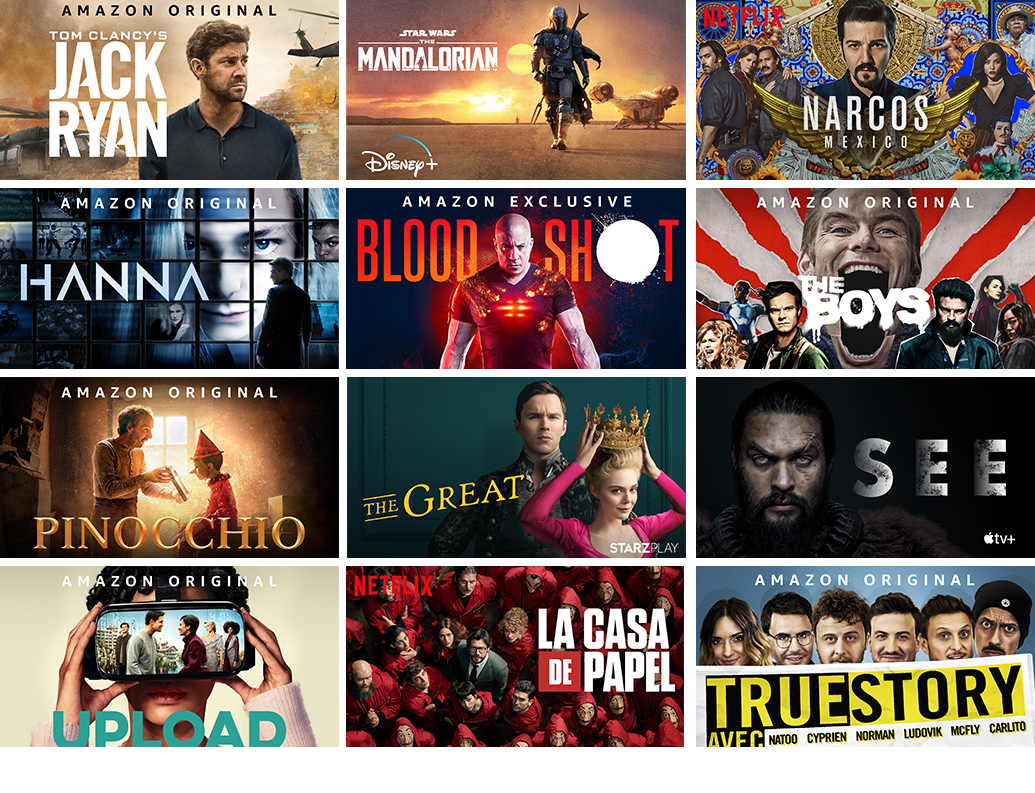 Des milliers de films et épisodes de séries